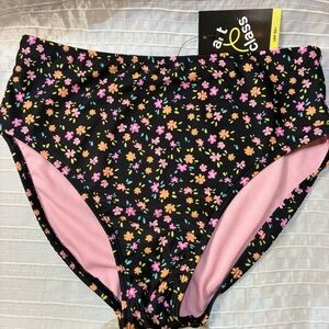 Art Class Kids Floral Shorts - Black and Pink